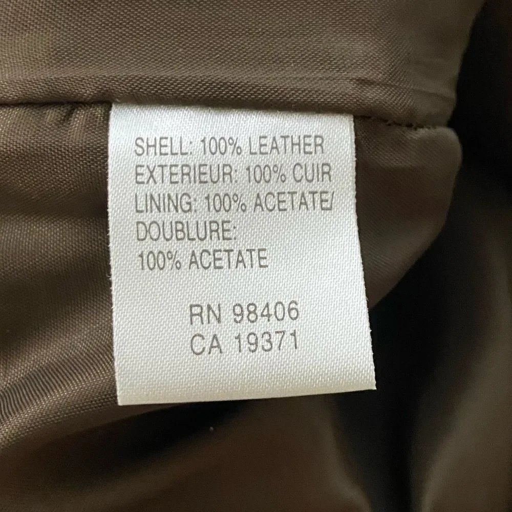 Theory Leather Green Pants Straight Leg Size 6 - Picture 9 of 10